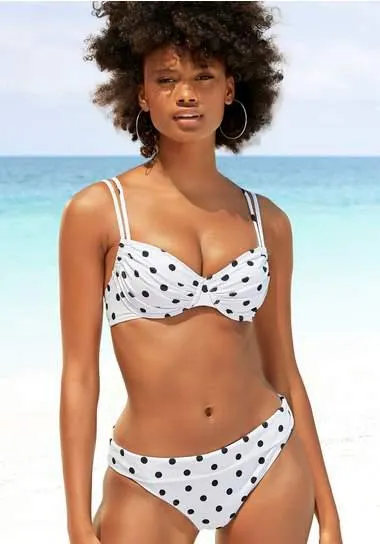 Lascana Bikinitop met beugels Powder van piqué-structuurstof