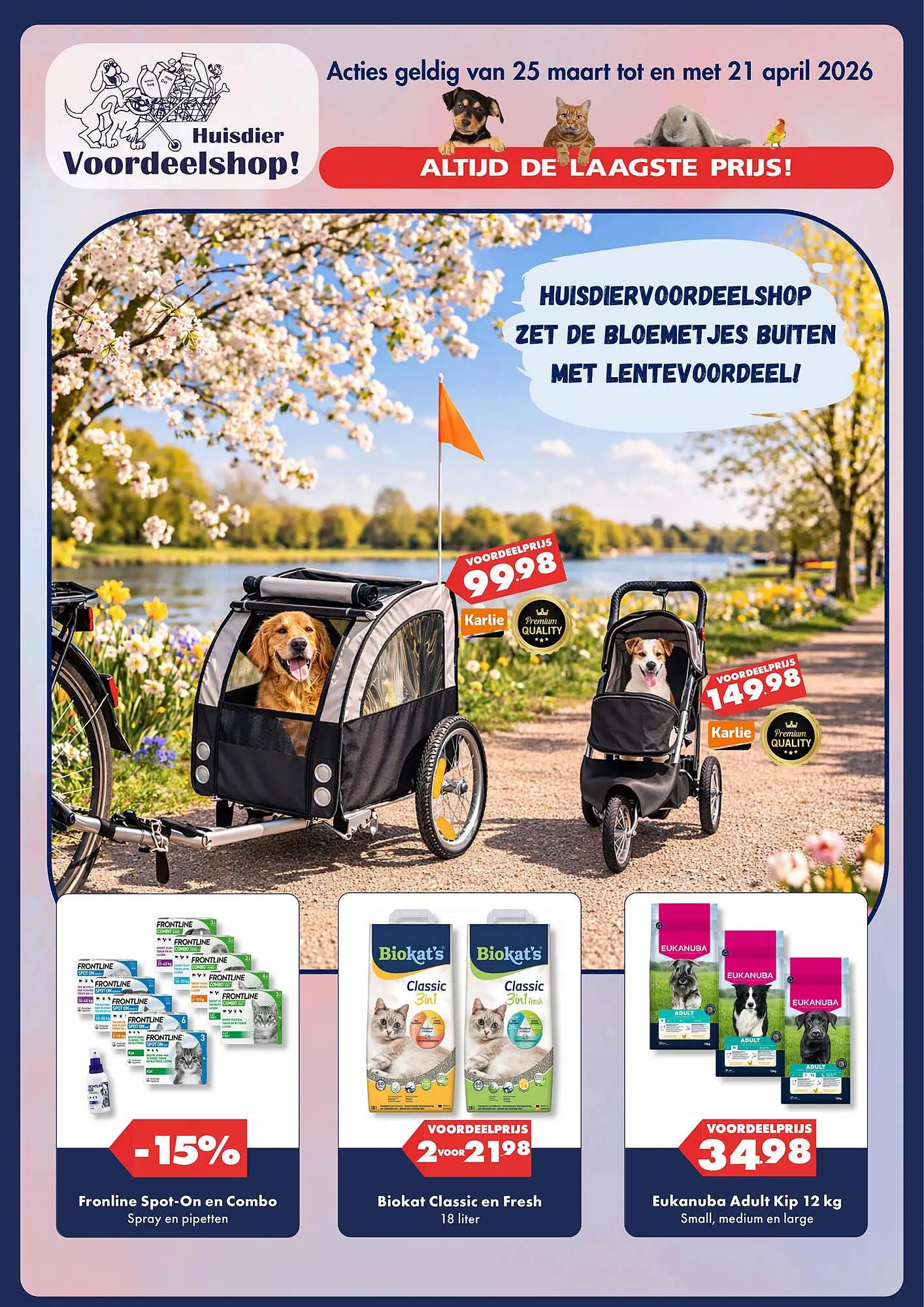 Huisdier Voordeelshop folder van 24 maart tot 5 april 2026 - Folder pagina 1