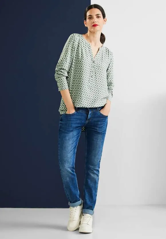 Lange blouse met allover print