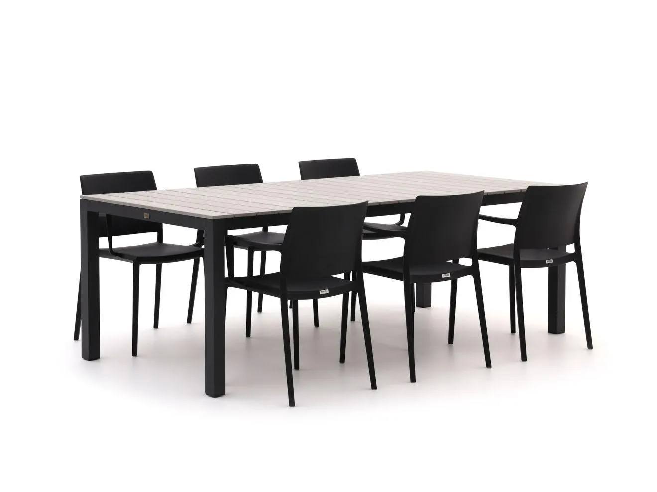 Forza Sile/Fidenza 220cm dining tuinset 7-delig stapelbaar