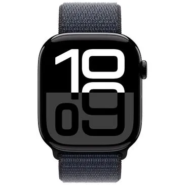 Apple Watch Series 10 46mm Zwart (Zwarte Nylon Band)