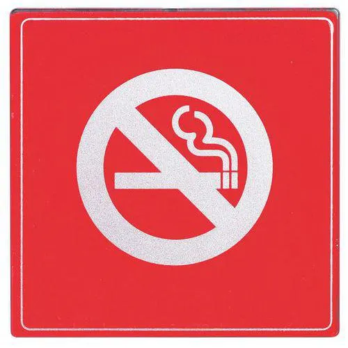 Pictogram van plexiglas vierkant - Verboden te roken