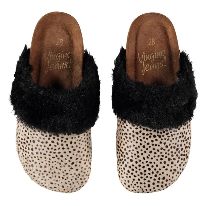 Vingino meisjes sloffen TERRA zwart