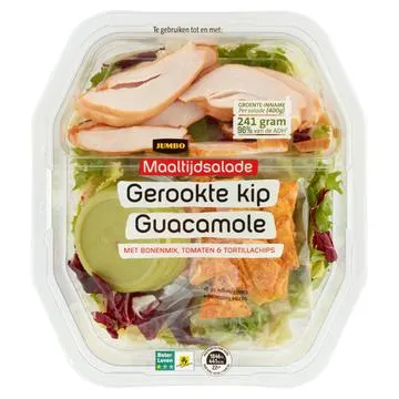 Jumbo Maaltijdsalade Gerookte Kip Guacamole 400g