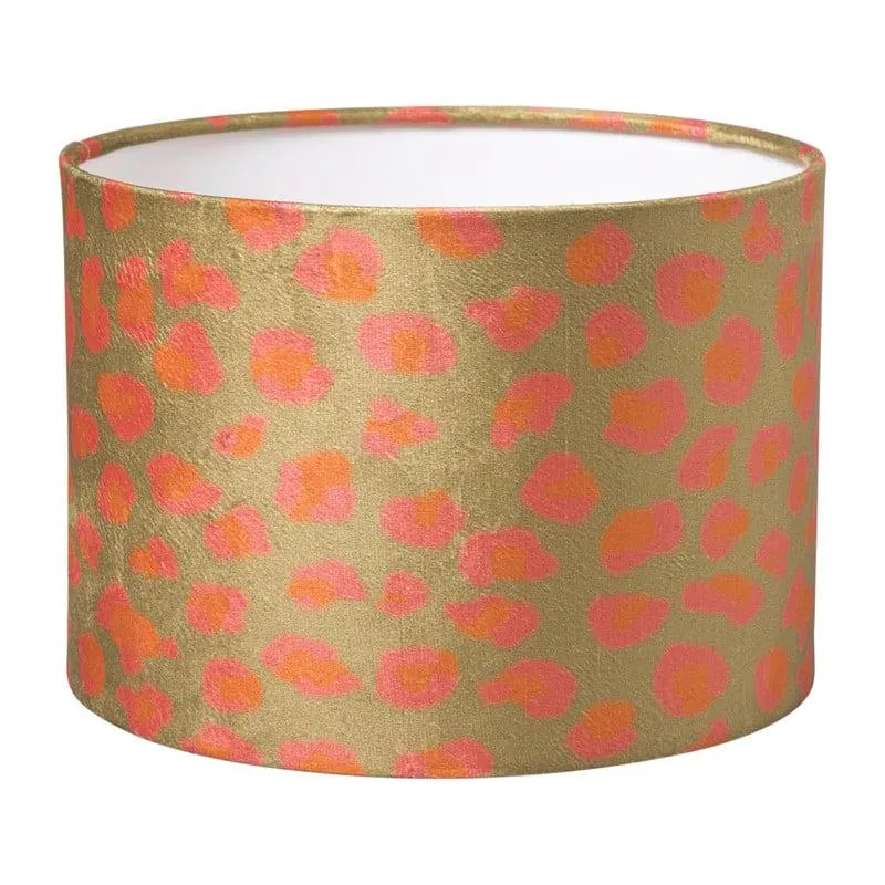 Lampenkap animal - bruin/roze - ø24.5x17.5 cm