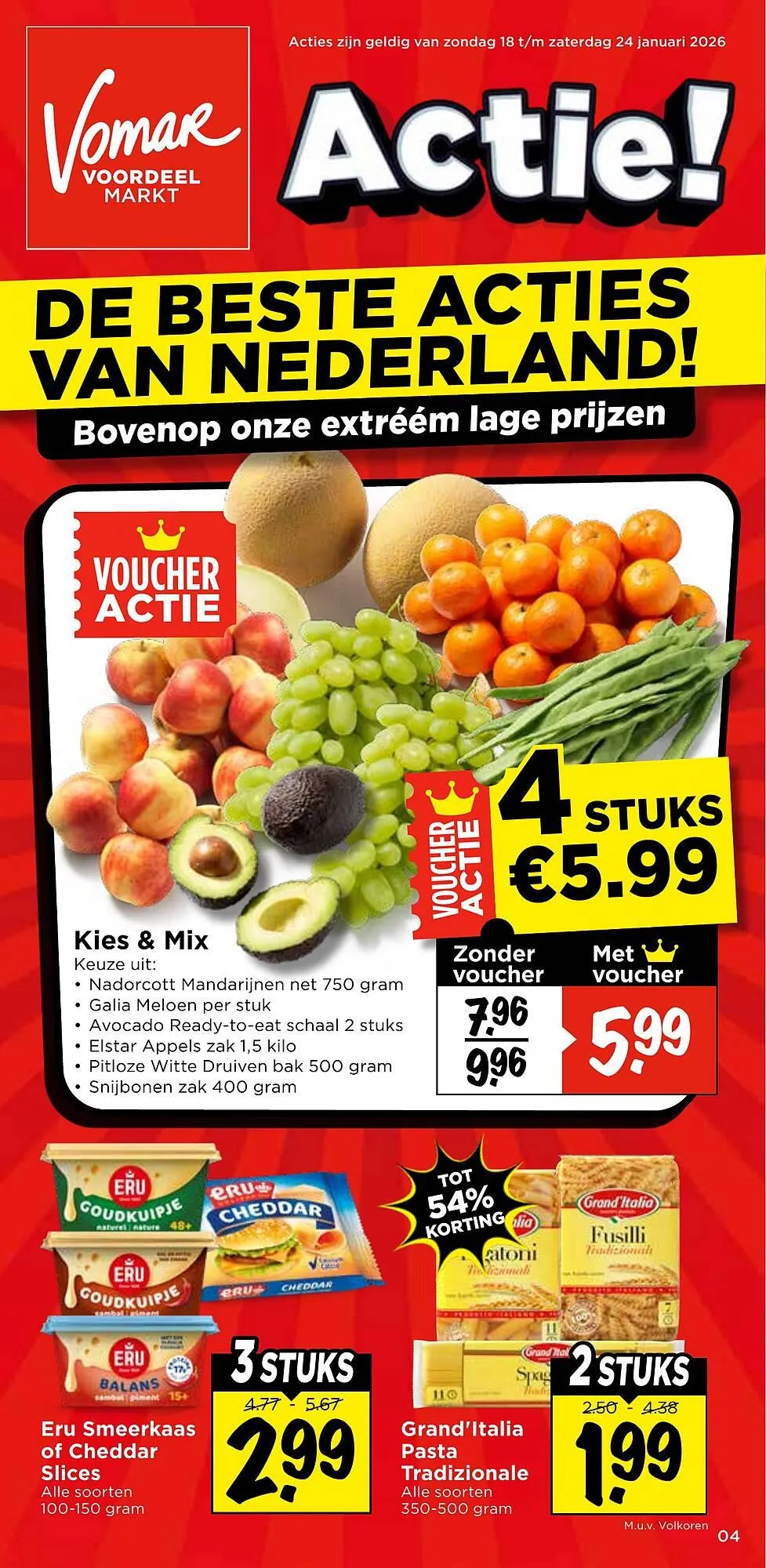 Vomar Voordeelmarkt folder van 18 januari tot 24 januari 2026 - Folder pagina 1