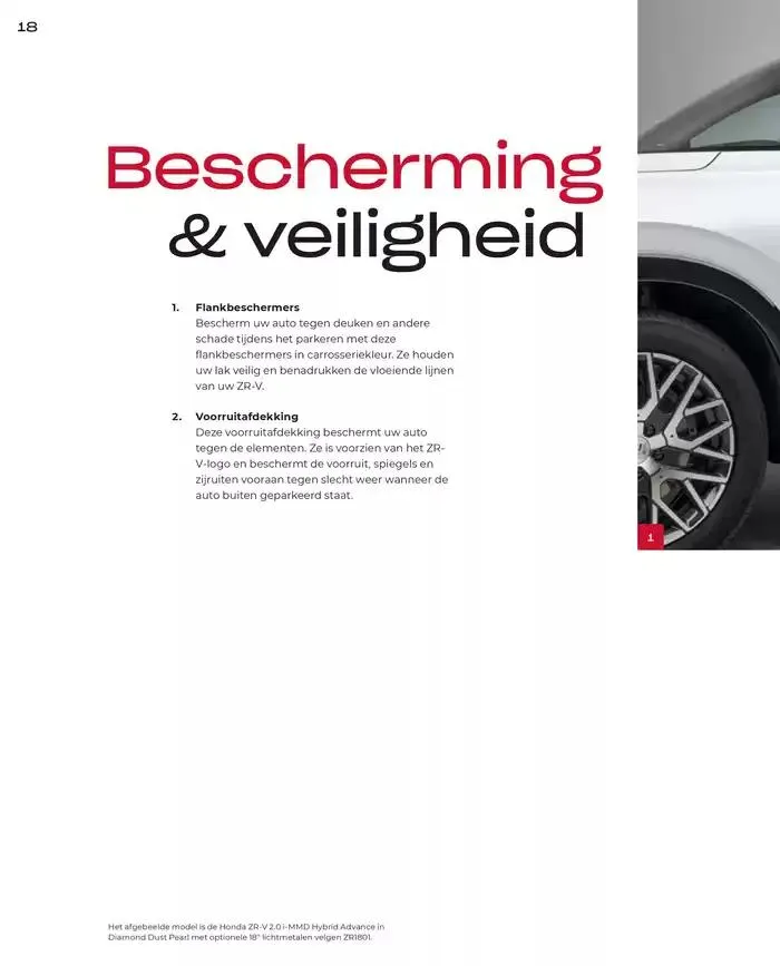 ZR-V Accessories van 19 november tot 30 juni 2025 - Folder pagina 18