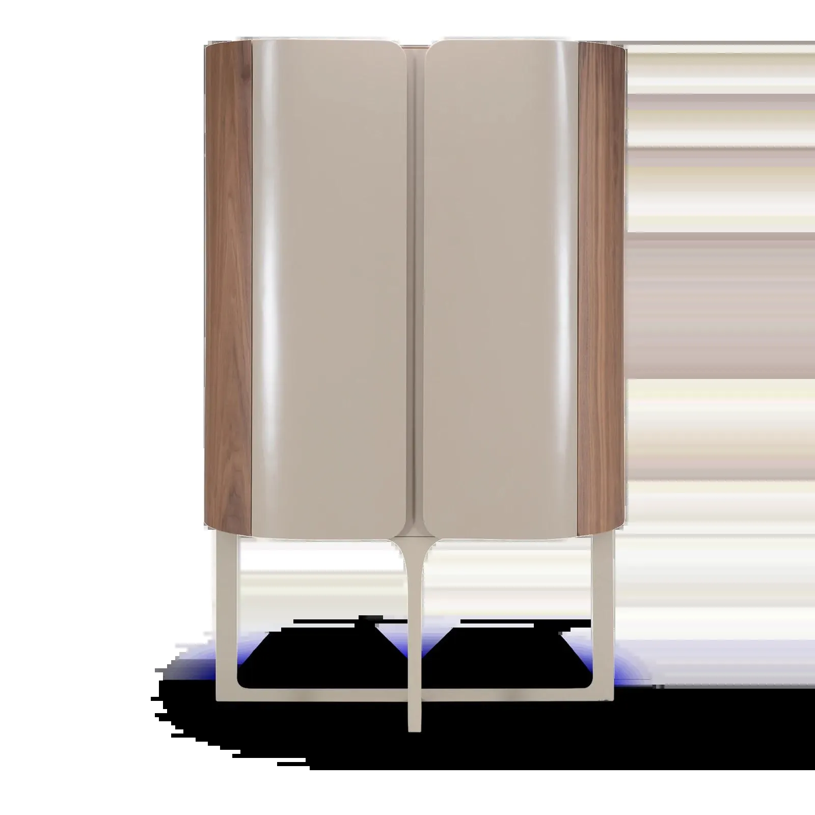 Wandkast (hoog - poot: creme) Fidenza - Walnoot