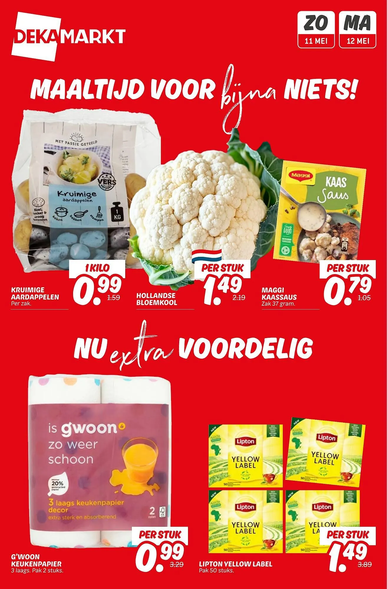 Dekamarkt folder - Nu of Nooit voordeel van 11 mei tot 12 mei 2025 - Folder pagina 1