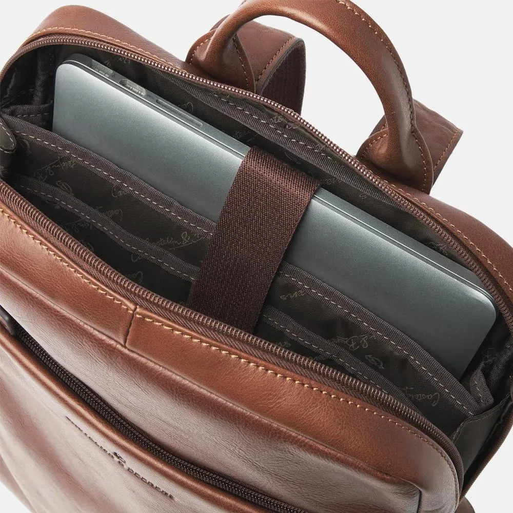 Castelijn en Beerens laptoprugzak 15 inch lichtbruin