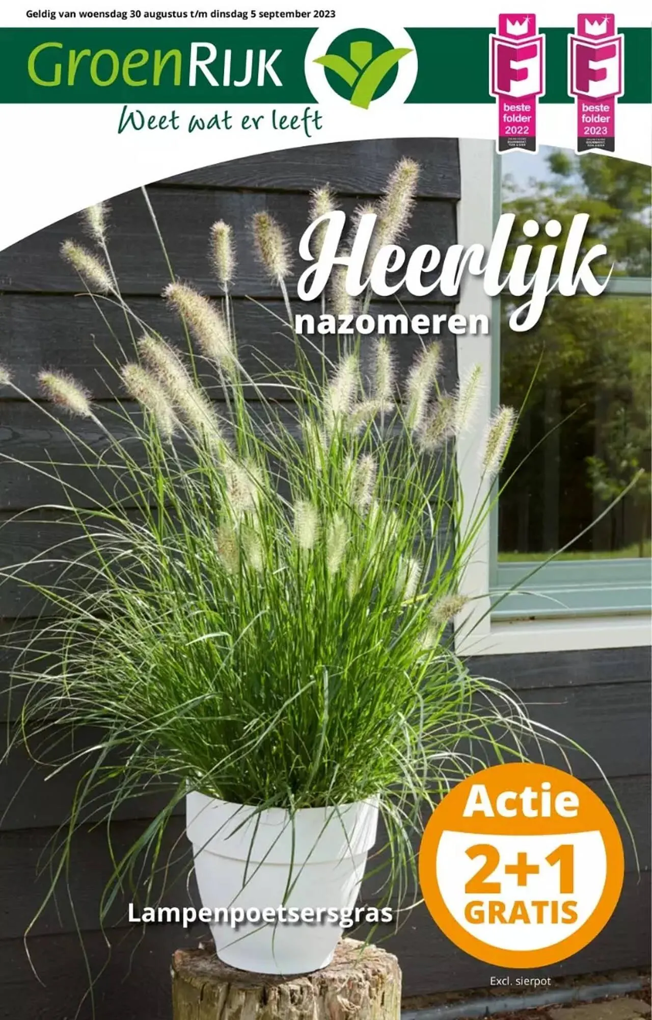 GroenRijk folder van 30 augustus tot 5 september 2023 - Folder pagina 1