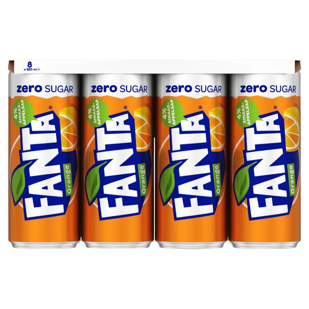 Fanta Orange zero sugar 8 x 250 ml