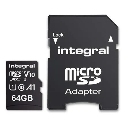 Integral Secure Digital kaart 64Gb Micro SDXC V10