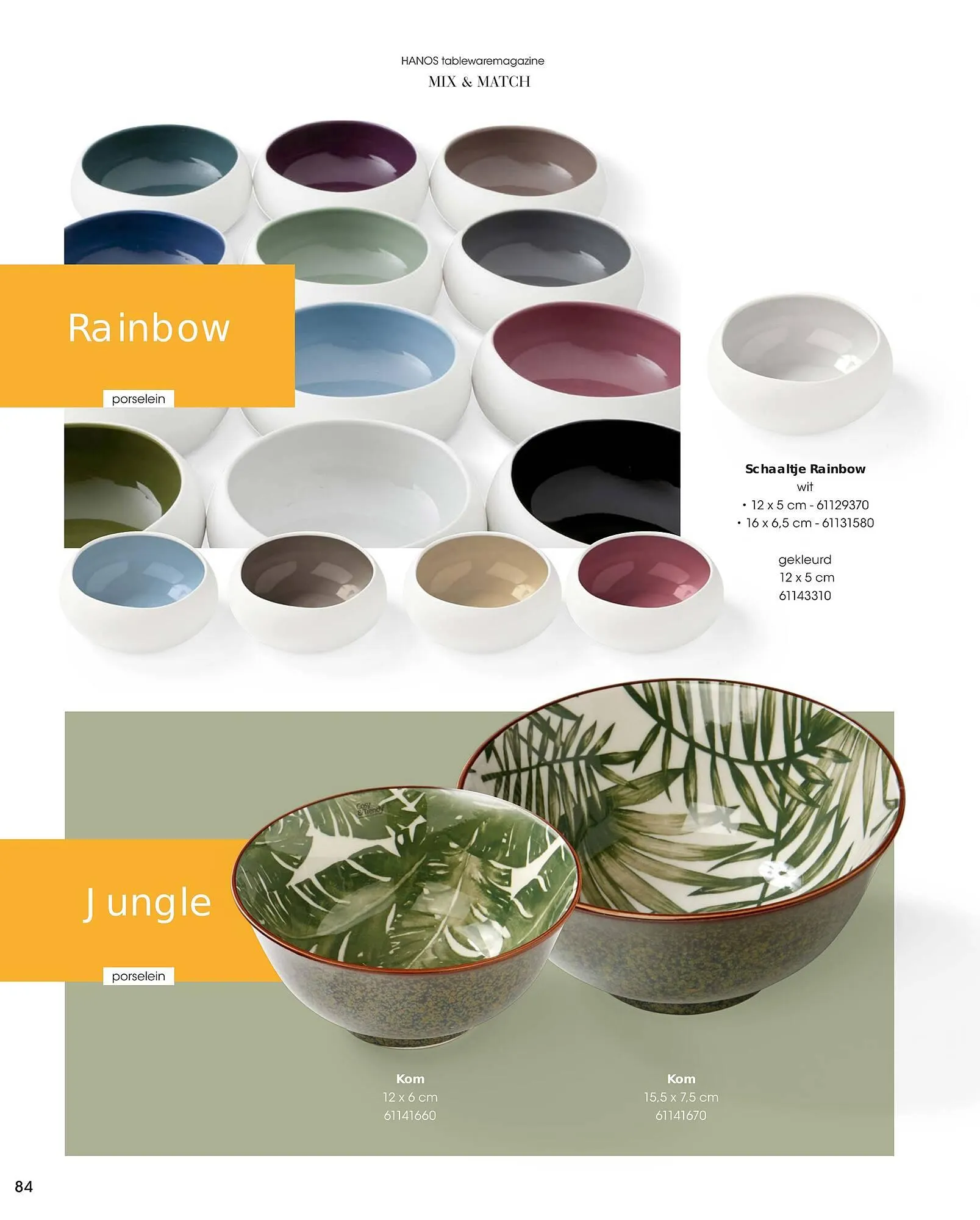 HANOS Tableware Magazine 2023-2024 van 1 januari tot 30 april 2024 - Folder pagina 84