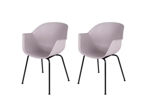 MaximaVida eetkamerstoel Cuyp XXL taupe buisframe stoelpoten- 2 stuks