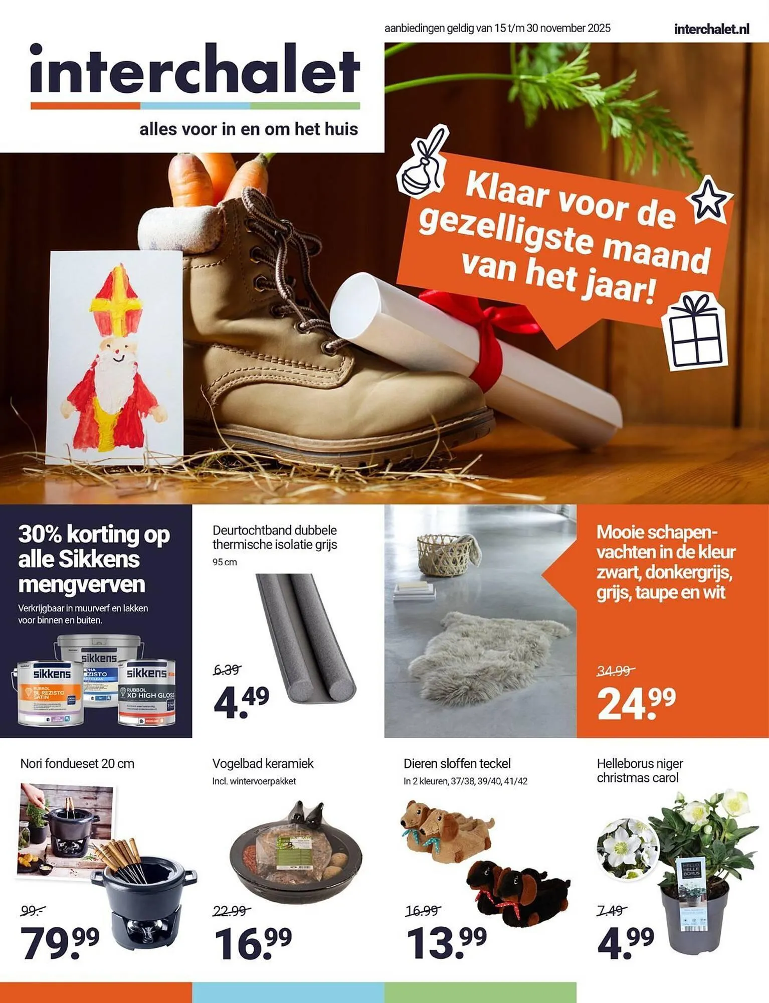 Inter Chalet folder van 15 november tot 30 november 2025 - Folder pagina 1