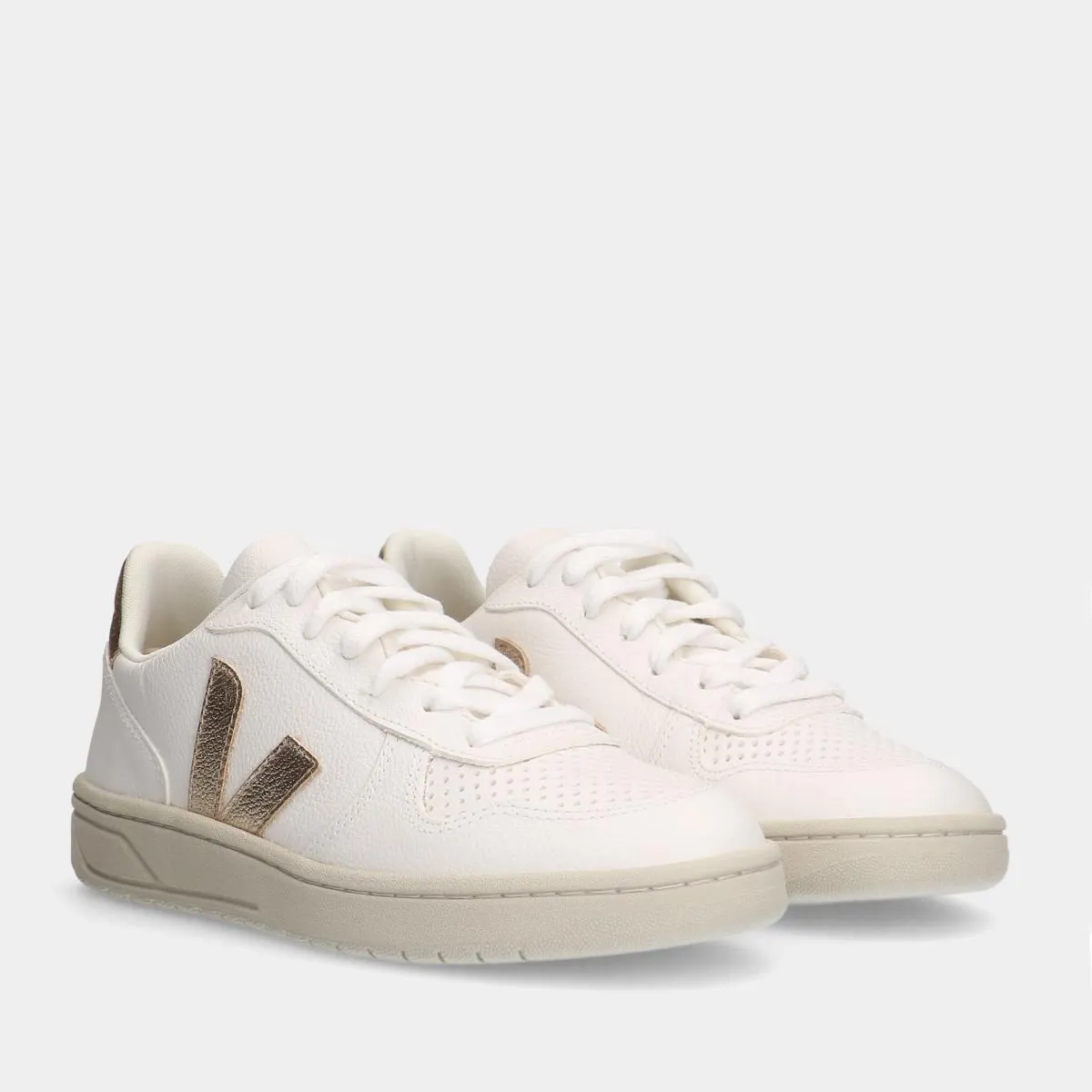 Veja V-10 Chromefree Leather White dames sneakers
