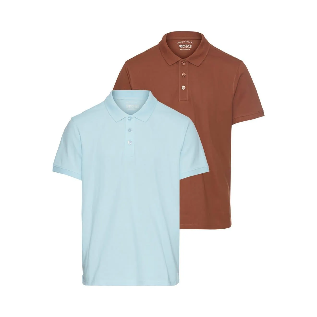 Man's World Poloshirt in geweldige kleurencombinaties (2 stuks)
