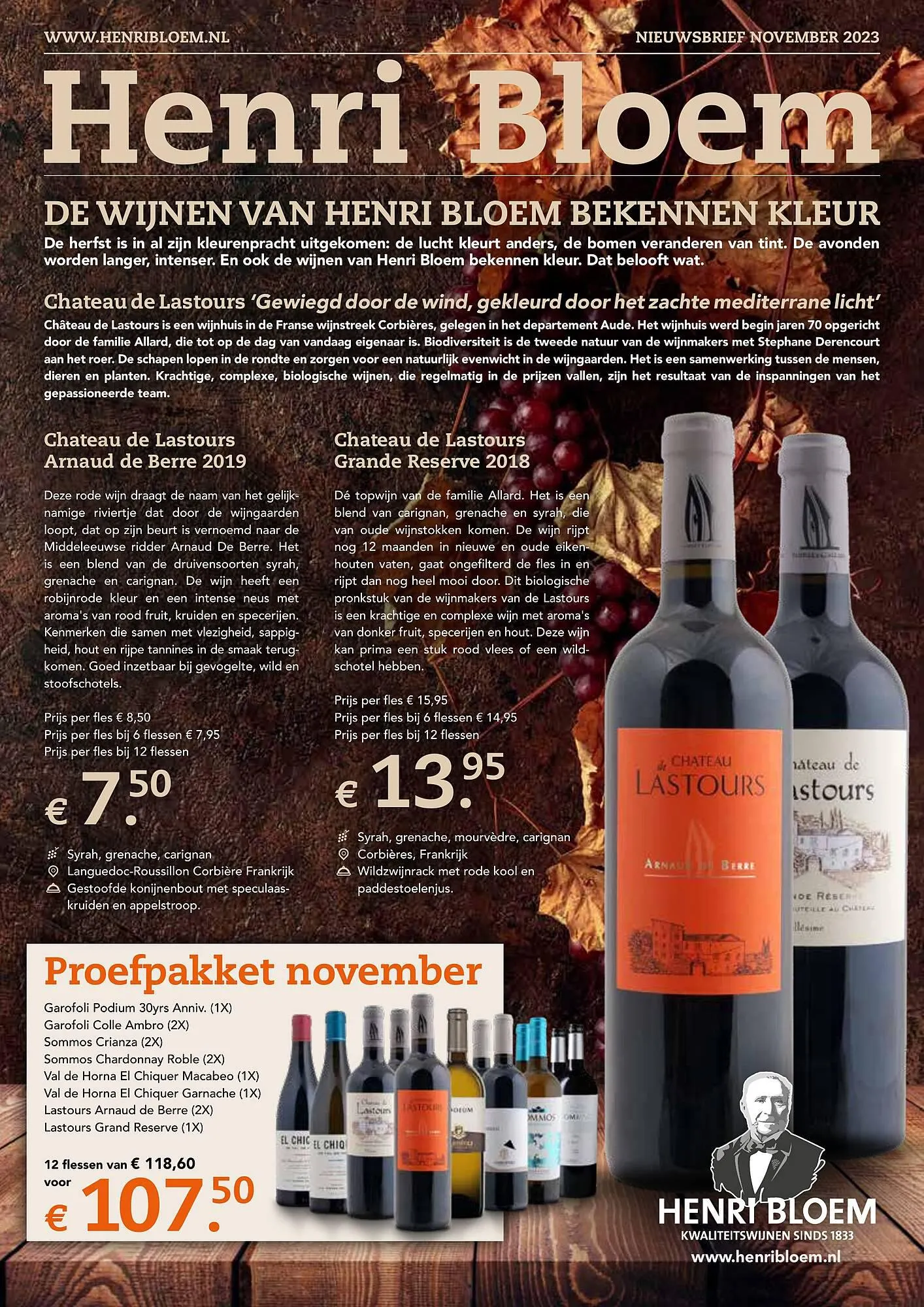 Henri Bloem folder van 1 november tot 30 november 2023 - Folder pagina 1