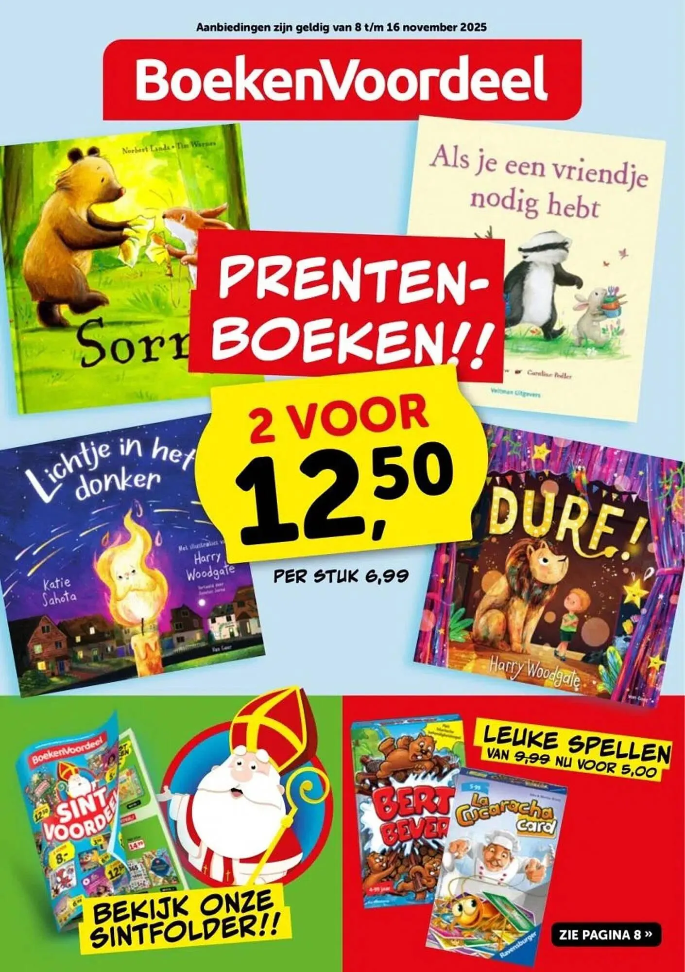 Boekenvoordeel folder van 8 november tot 16 november 2025 - Folder pagina 1