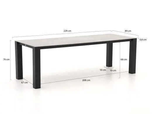 Bellagio Vezzano/Lagundo 230cm dining tuinset 7-delig