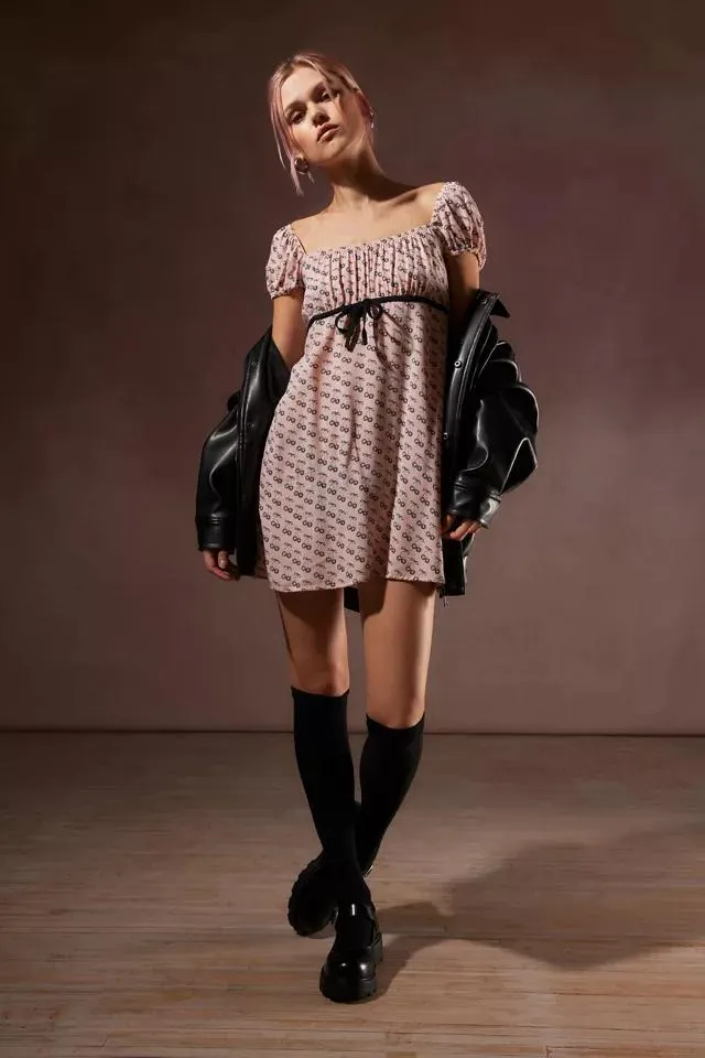 Motel Savio Bow Mini Dress