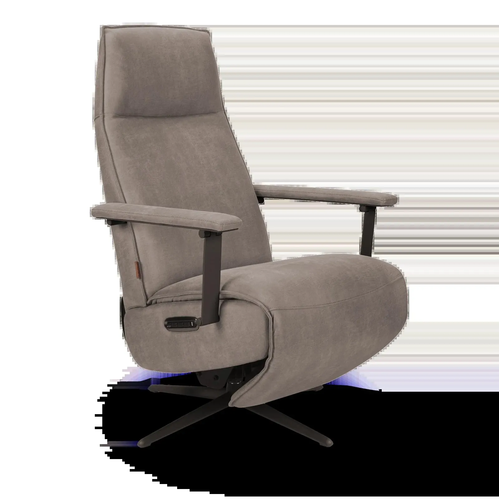 Relaxfauteuil (elektrisch) Villon - Microleder Oxx Clay