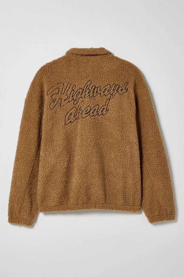 CAT Half Zip Fleece Mock Neck Sweatshirt