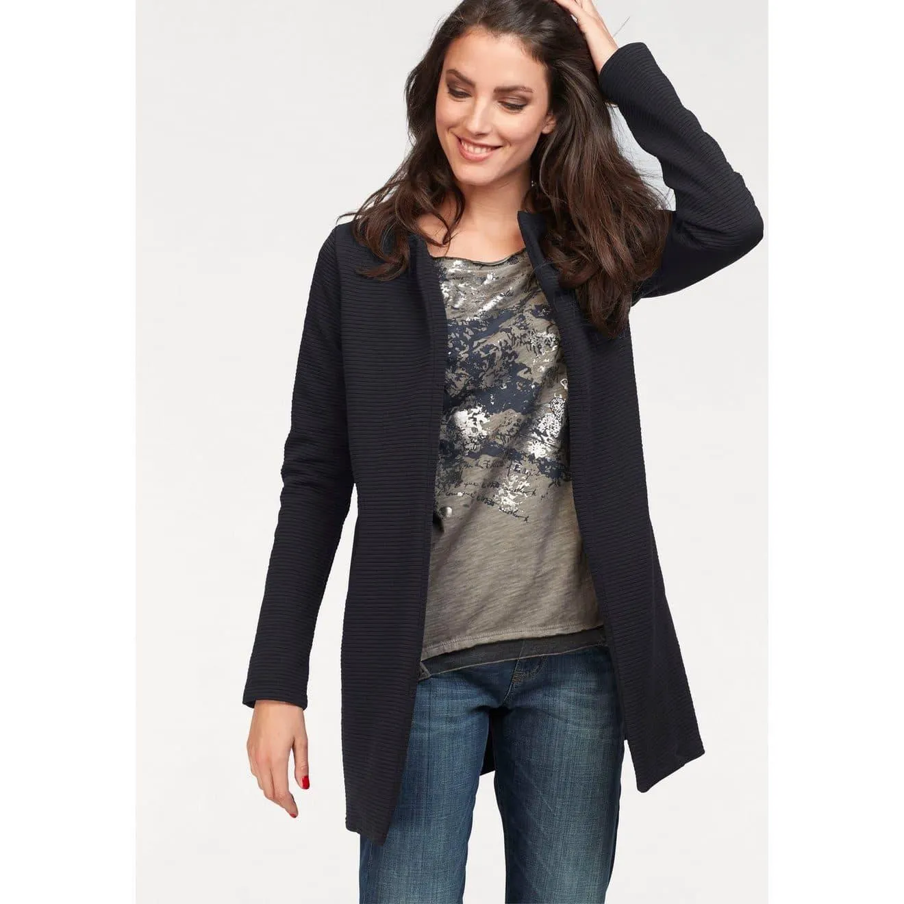Aniston SELECTED Lange blazer in modieuze lengte
