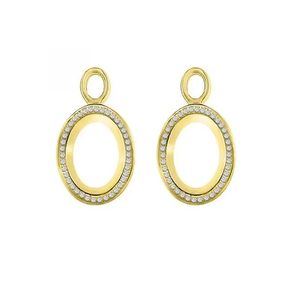 MY iMenso Ovali (14Vmm) earrings "zirconi" (925/1Mgold-plated)