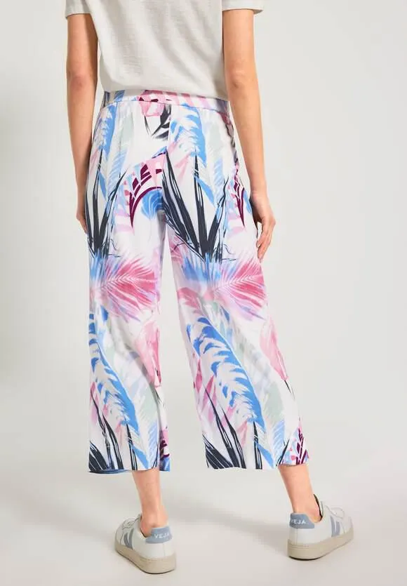 Casual fit broek met print