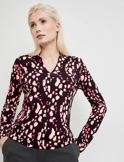 Duurzame longsleeve met V-hals