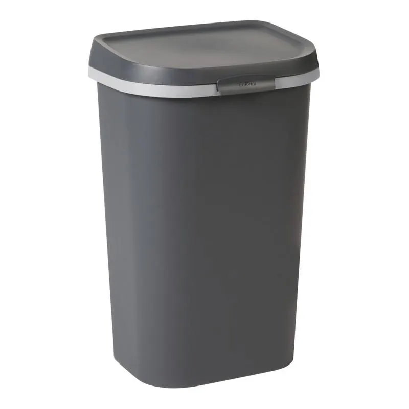 Curver prullenbak mistral flat - grijs - 50 liter