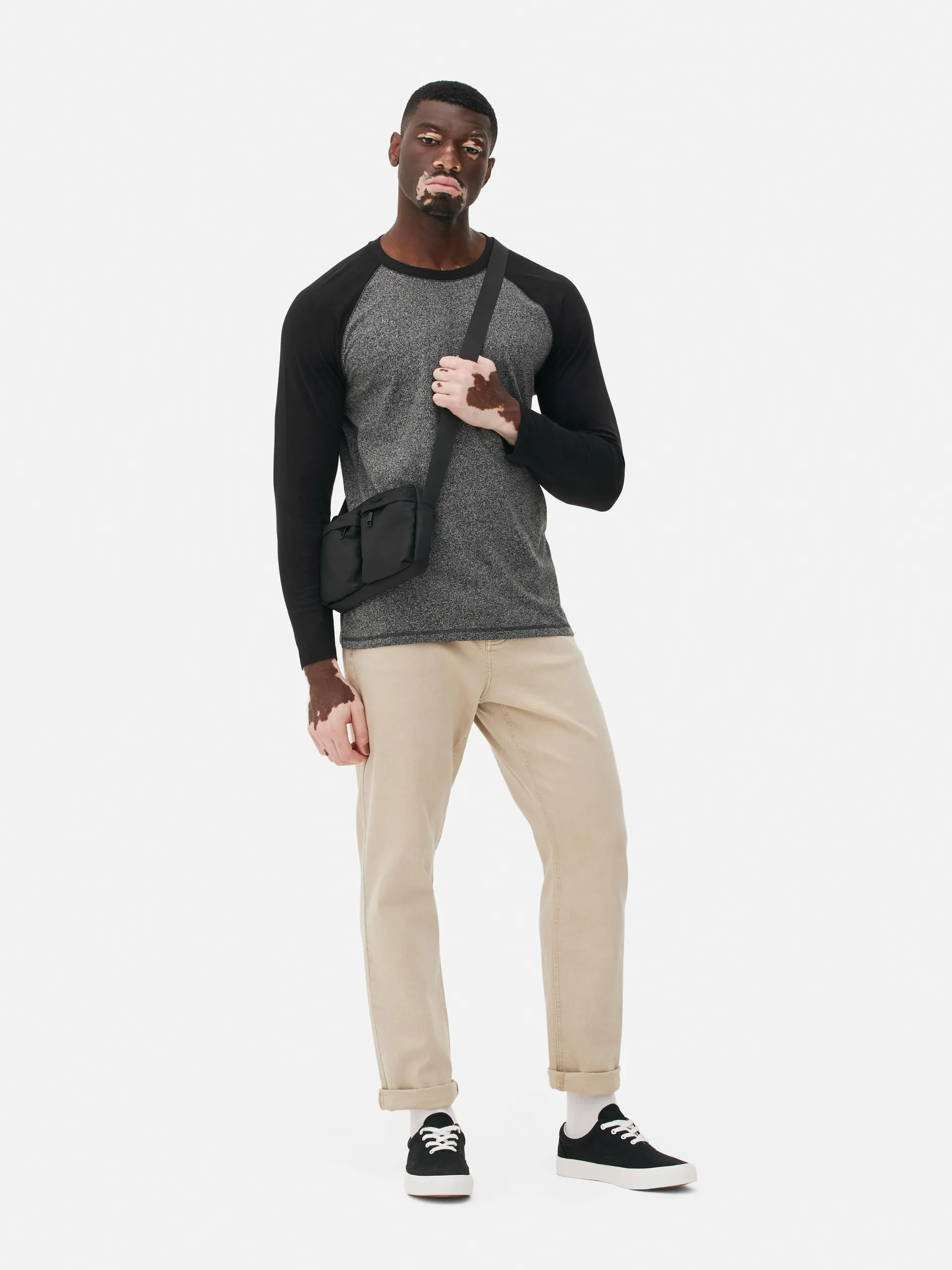 Baseball T-shirt met lange mouwen