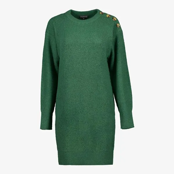 TwoDay gebreide dames jurk groen