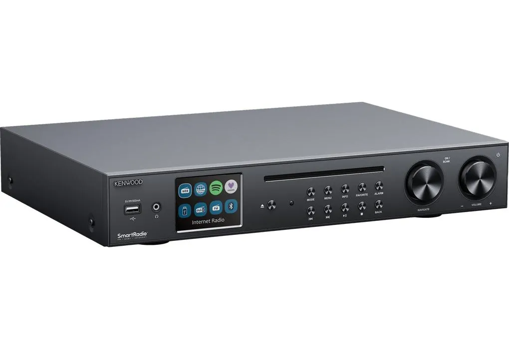 Kenwood KR-W8000SCD-B netwerk receiver met DAB+ en FM tuner, CD speler, optical