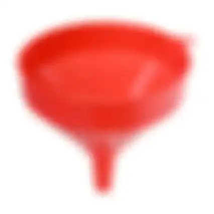 Trechter 25cm rood Lotus