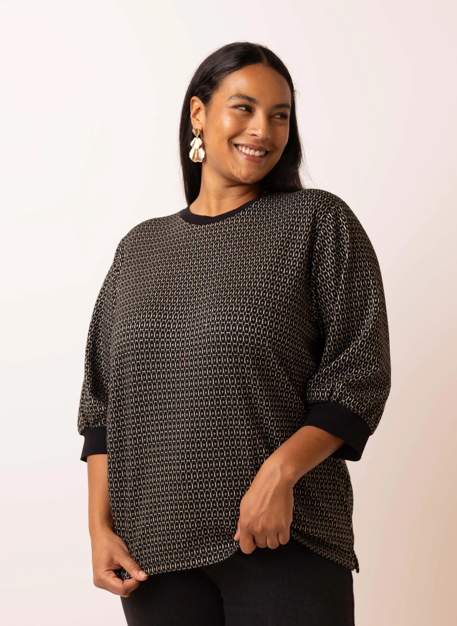 Zwart shirt met grafische print