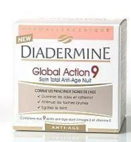 Diadermine crème 50 mL Global Action 9 anti-age nachtcrème