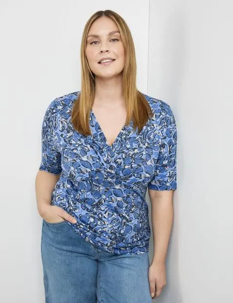 Shirt met halflange mouwen en print all-over