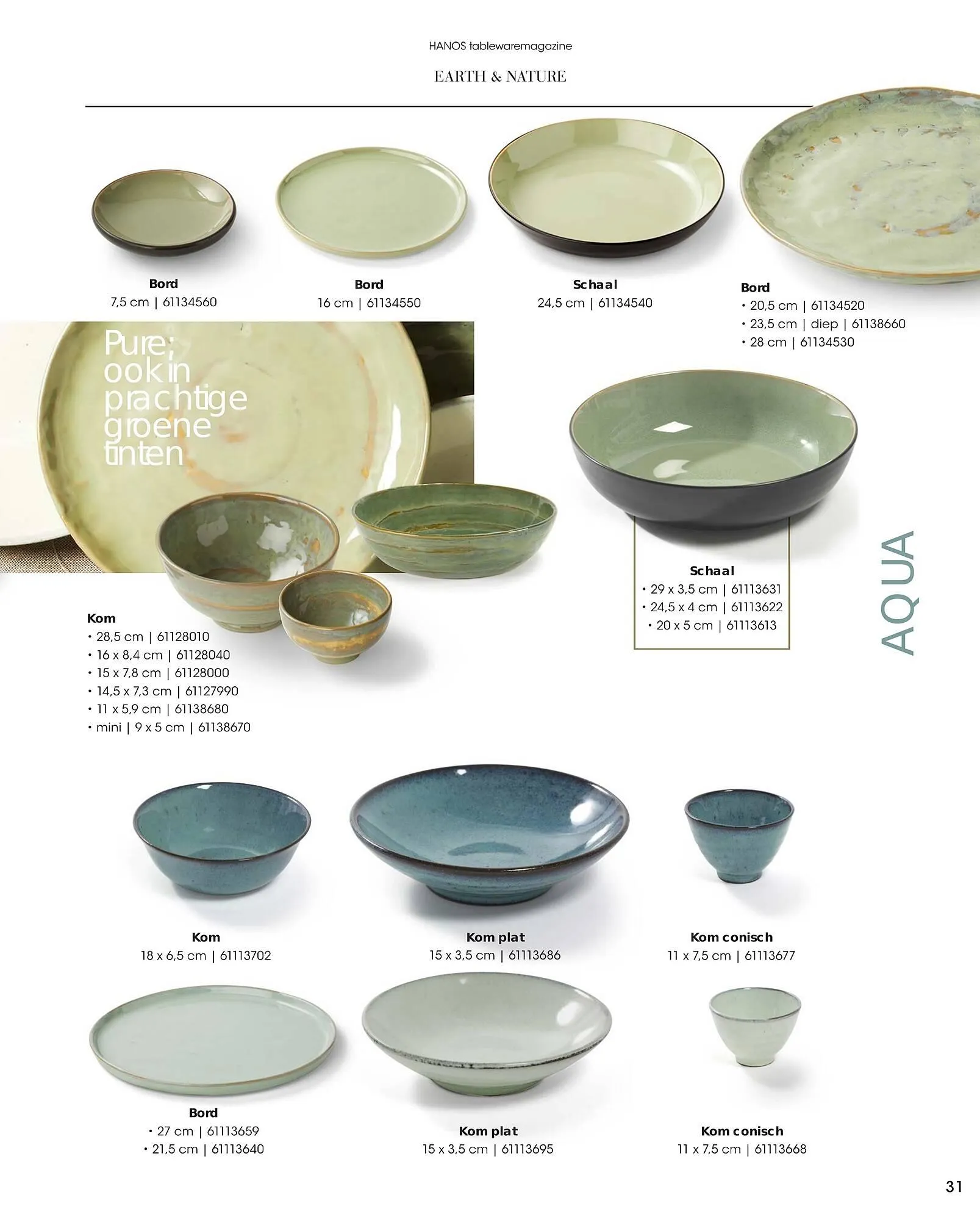 HANOS Tableware Magazine 2023-2024 van 1 januari tot 30 april 2024 - Folder pagina 31