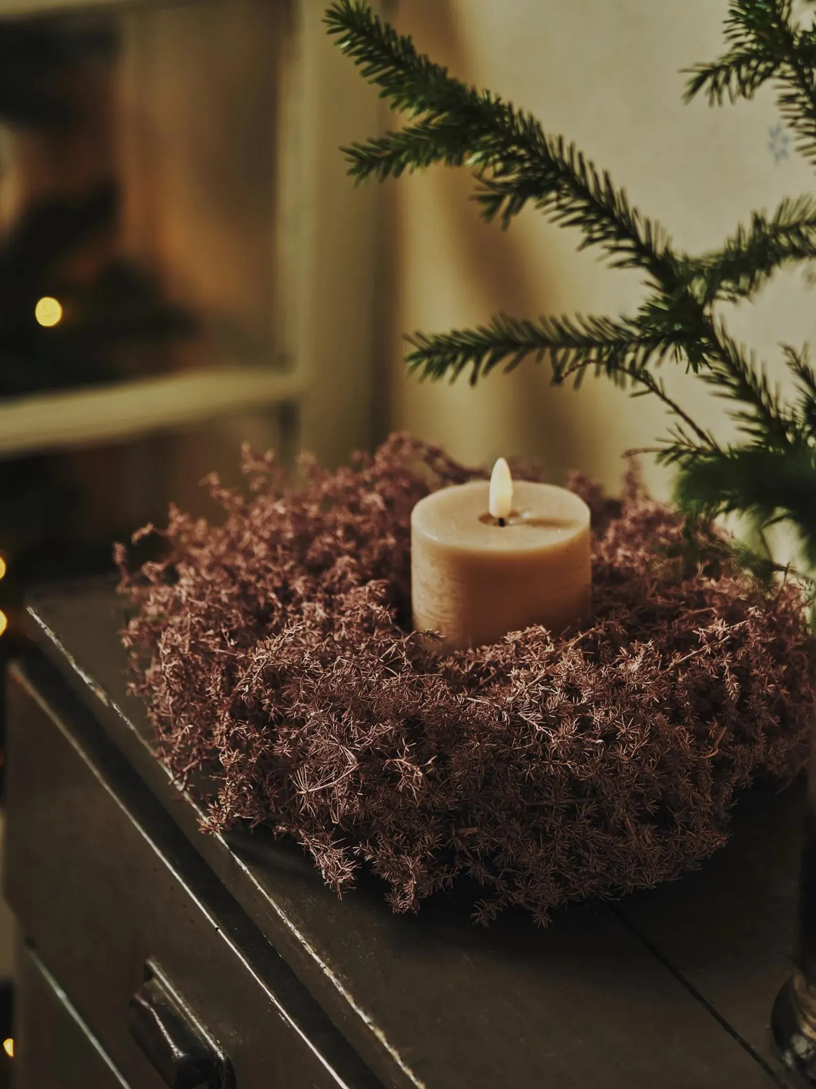 Roze aspergekrans Ø30