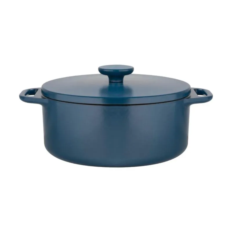 Hugo Kennis braadpan met deksel - gietijzer - blauw/zwart - ø24 cm