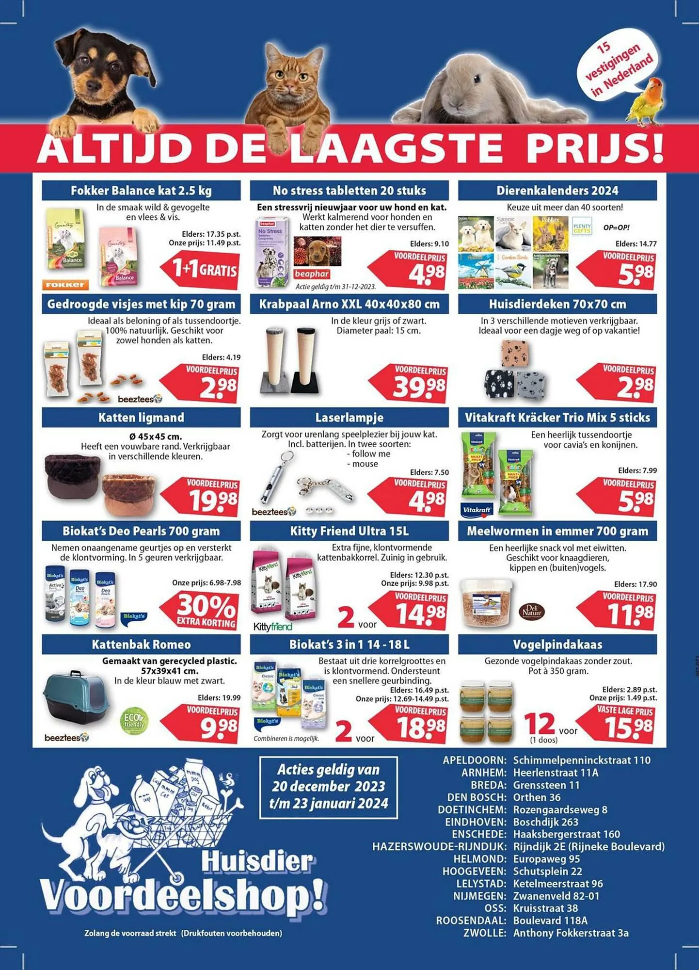 Huisdier Voordeelshop folder van 29 december tot 23 januari 2024 - Folder pagina
