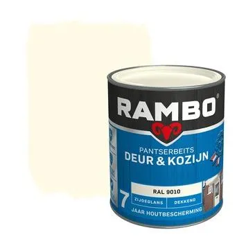 Rambo Pantserbeits Deur & Kozijn zijdeglans ral 9010 dekkend 750 ml