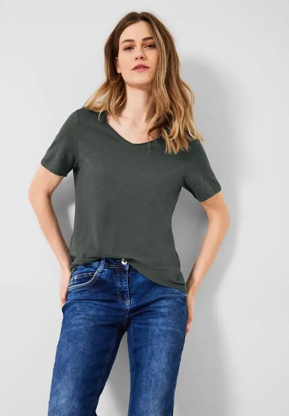 Basic T-shirt in effen kleur