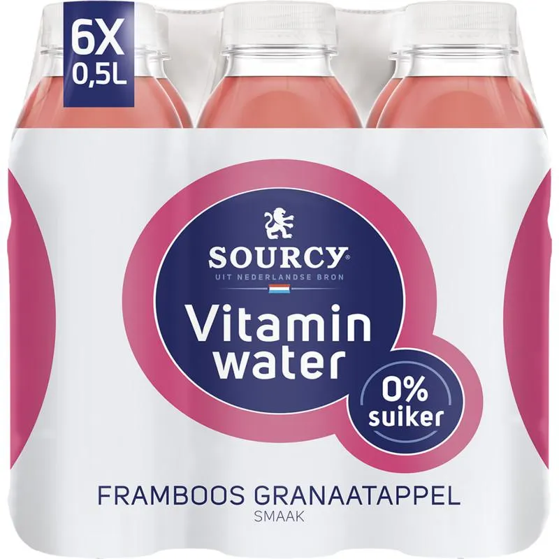 Sourcy Vitaminwater framboos granaatappel tray
