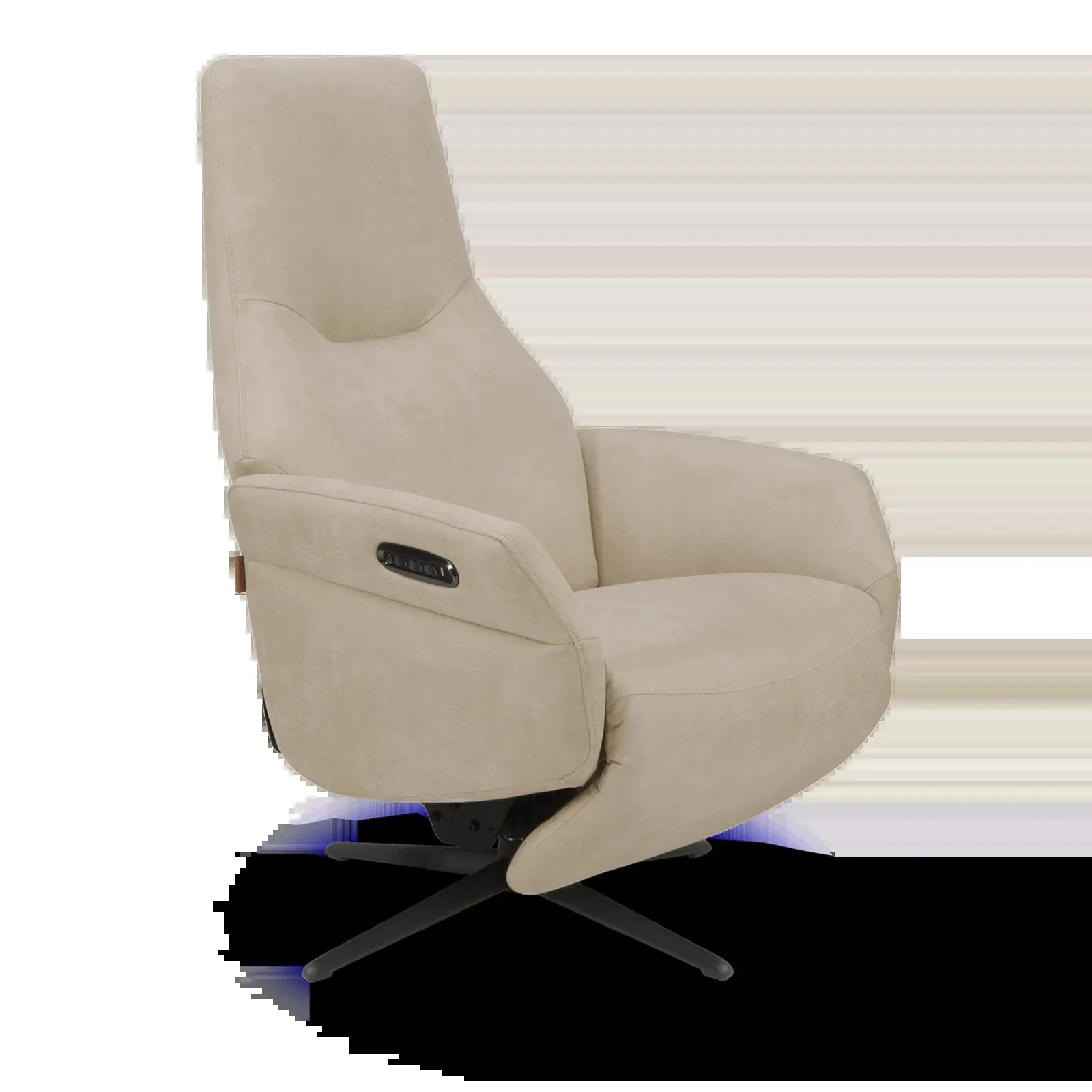 Relaxfauteuil (elektrisch/zwart) Opera - Microleder Oxx Shell