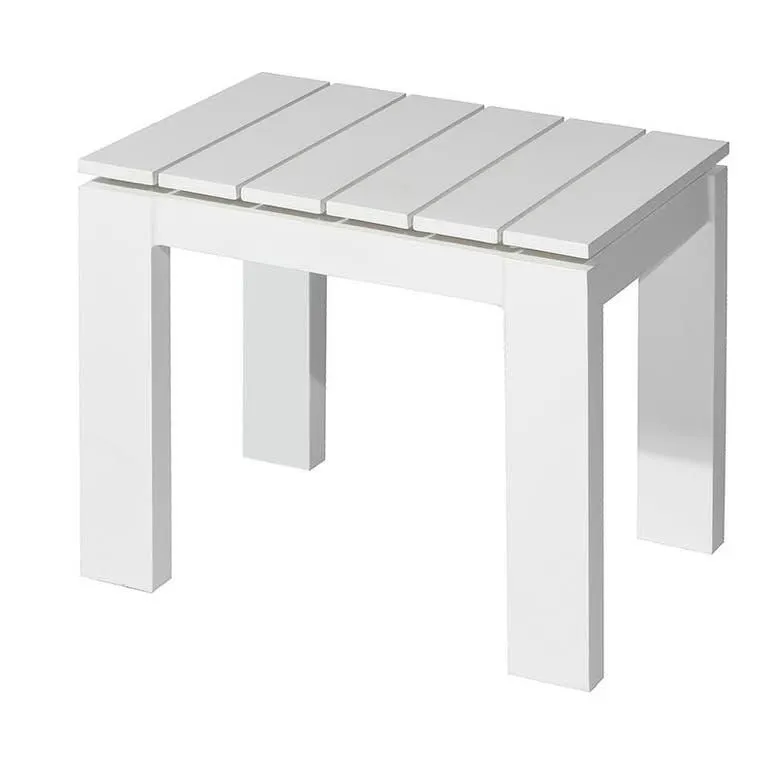 Tuintafel Morris 50x40cm aluminium wit- bijzettafel
