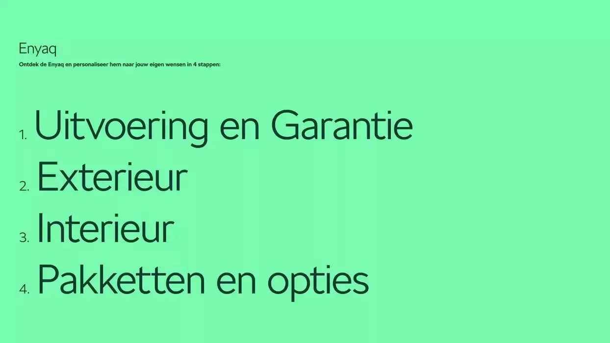 Škoda Enyaq prijslijst per 1 oktober 2024 van 6 december tot 6 december 2025 - Folder pagina 2